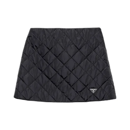 Lightweight, Quilted Re-Nylon Miniskirt