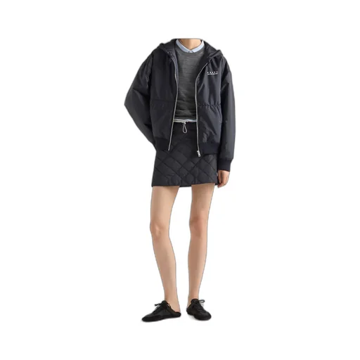 Lightweight, Quilted Re-Nylon Miniskirt