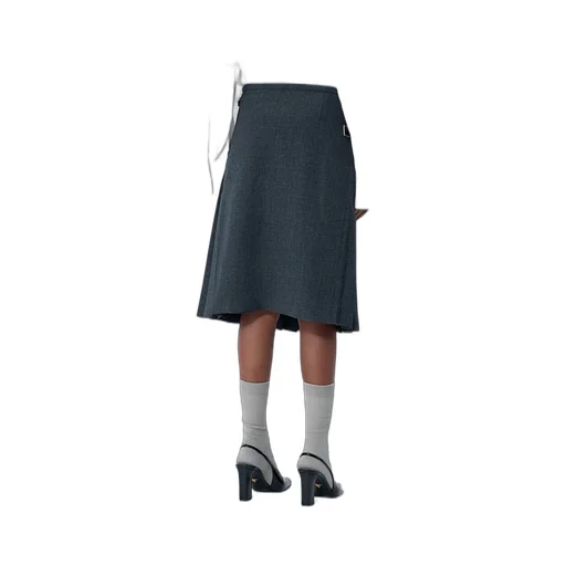 Pleated Skirt With Belt