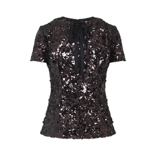 Embroidered Sequin Top