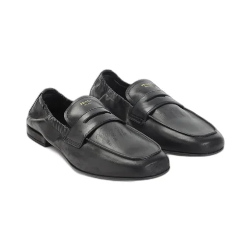 Shuffle Antiqued Leather Loafers