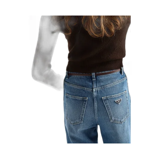 Triangle-Logo Flared Jeans
