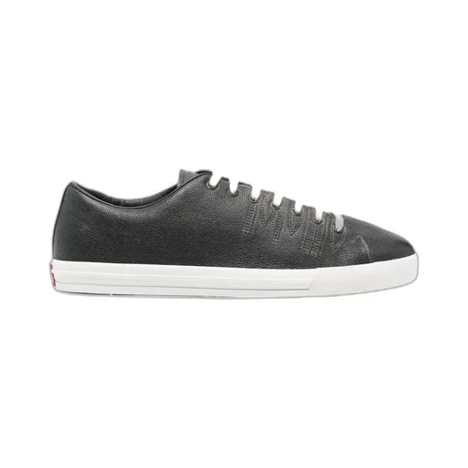 Aged-Effect Leather Sneakers