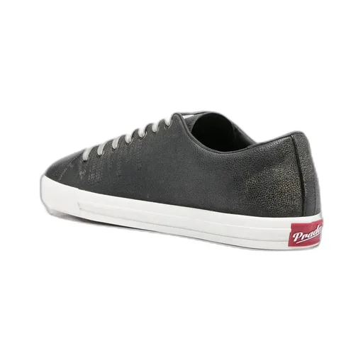 Aged-Effect Leather Sneakers