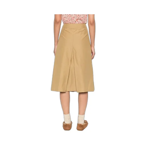 Pleated Technical Fabric Skirt