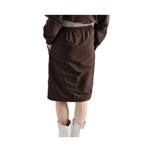 Elasticated Waistband Midi Skirt