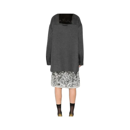 Single-Breasted Double Cashwool Caban Jacket