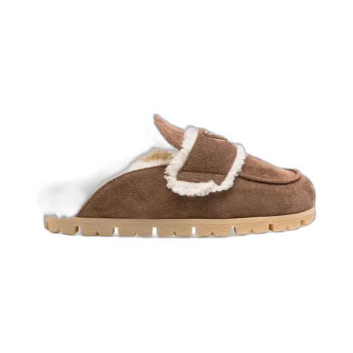 Suede And Shearling Mules