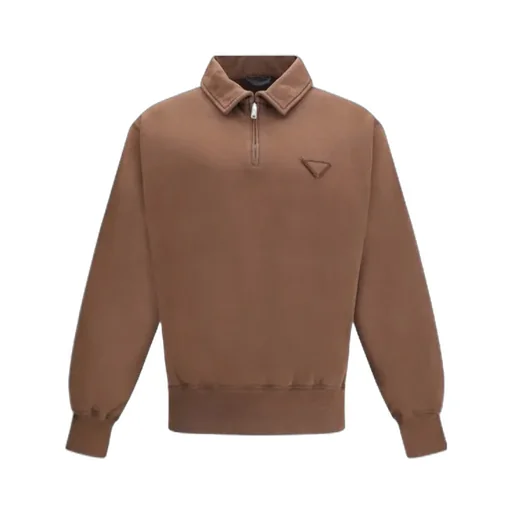 Long-Sleeved Fleece Polo Shirt