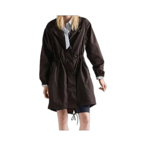 Re-Nylon Buttoned Raincoat