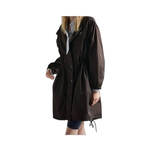 Re-Nylon Buttoned Raincoat