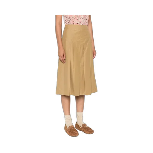 Pleated Technical Fabric Skirt