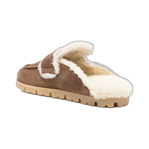 Suede And Shearling Mules
