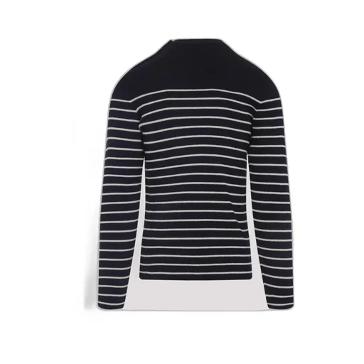 Striped Superfine Wool Crew-Neck Sweater