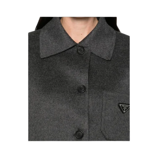 Single-Breasted Double Cashwool Caban Jacket