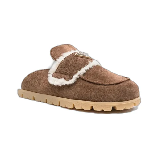 Suede And Shearling Mules