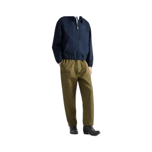 Triangle-Logo Patch Elasticated Waistband Trousers
