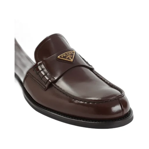 Triangle-Logo Slip-On Loafers