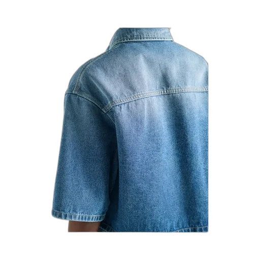 Cropped Denim Shirt