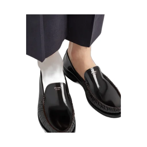 Brushed Leather Loafers