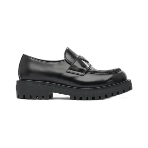 Triangle-Logo Slip-On Loafers