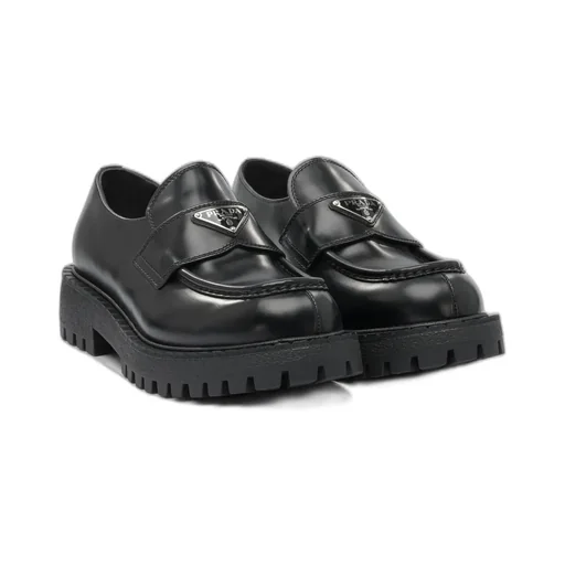 Triangle-Logo Slip-On Loafers