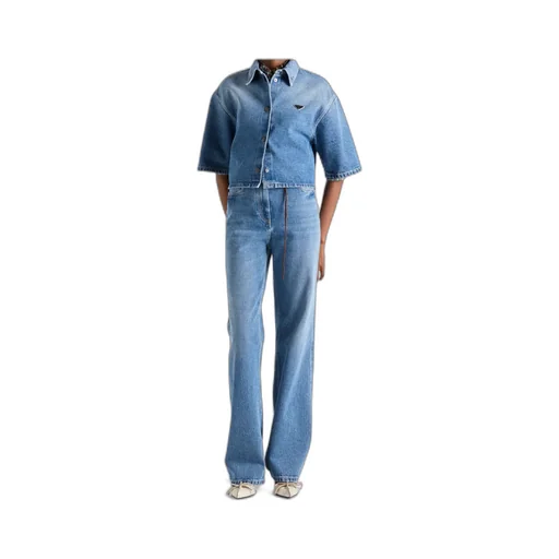 Cropped Denim Shirt