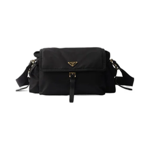 Logo Plaque Foldover-Top Shoulder Bag