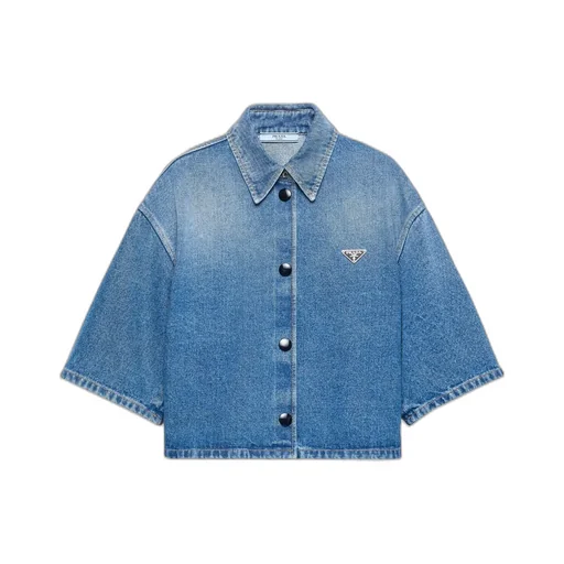 Cropped Denim Shirt