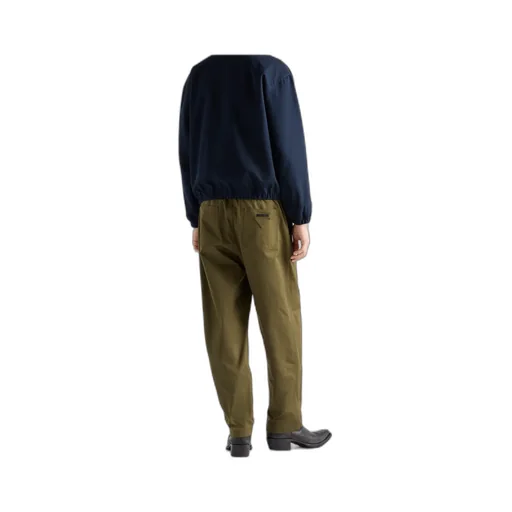 Triangle-Logo Patch Elasticated Waistband Trousers