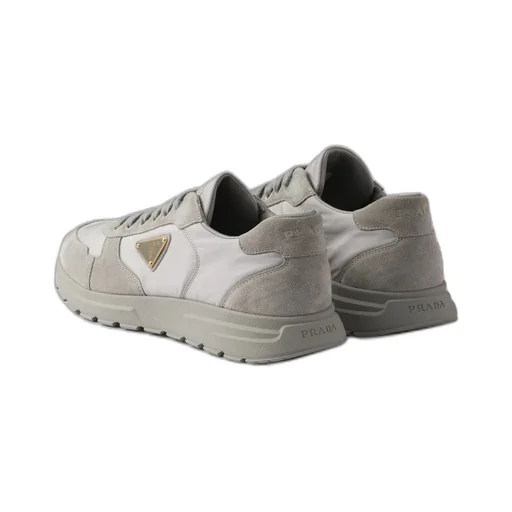 Triangle-Logo Lace-Up Sneakers