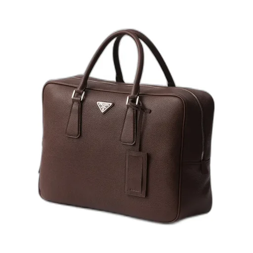 Triangle-Logo Zipped Tote Bag