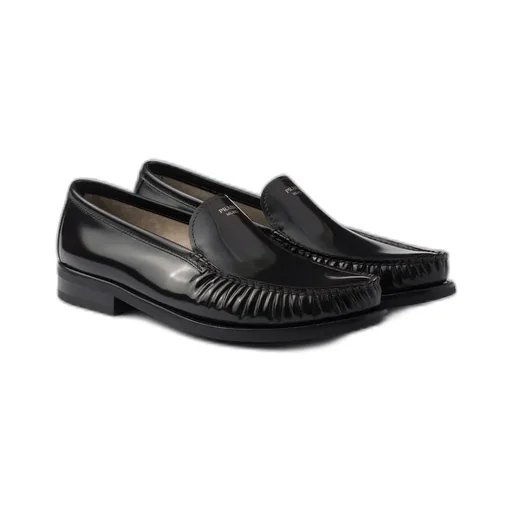 Brushed Leather Loafers