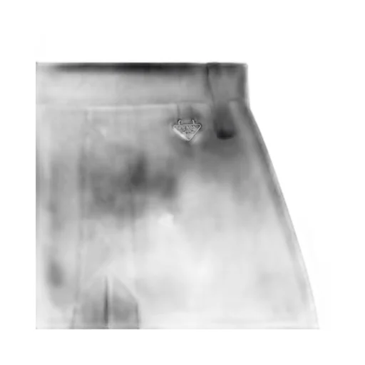 Triangle-Logo Pleated Mini Skirt