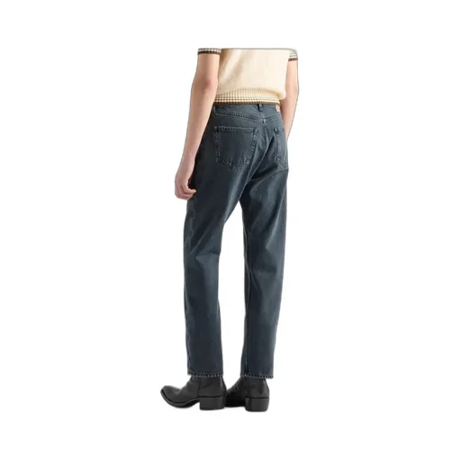 Triangle-Logo Straight-Leg Jeans