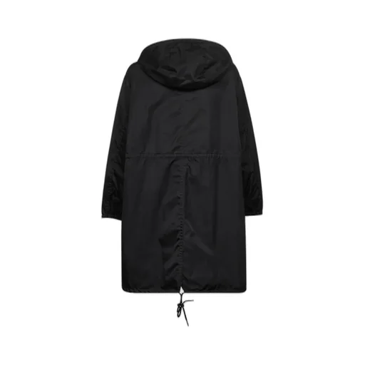 Triangle-Logo Hooded Coat
