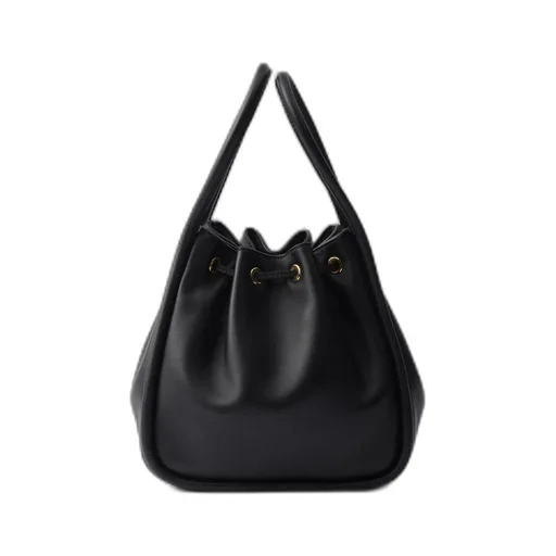 Triangle-Logo Drawstring Bucket Bag