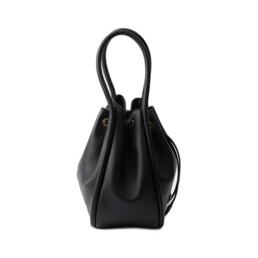 Triangle-Logo Drawstring Bucket Bag