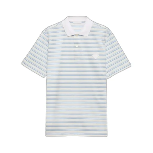 Short-Sleeved Striped Polo Shirt