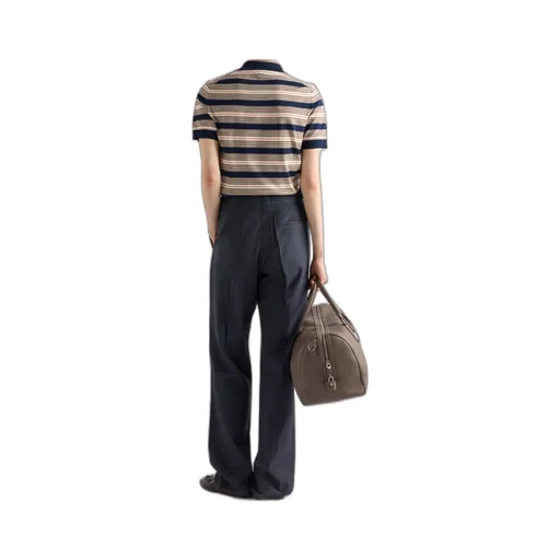 Striped Short-Sleeved Polo Shirt