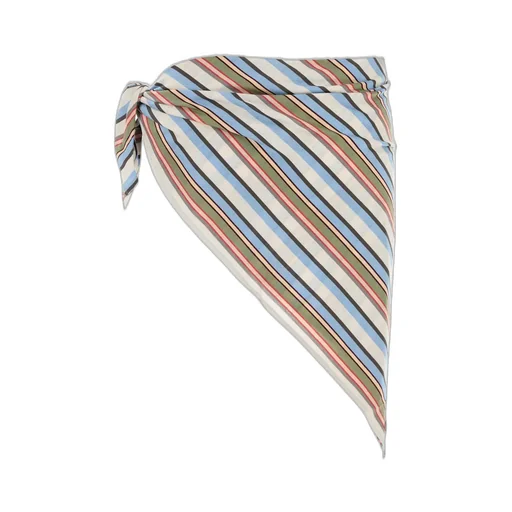 Embroidered Striped Sarong