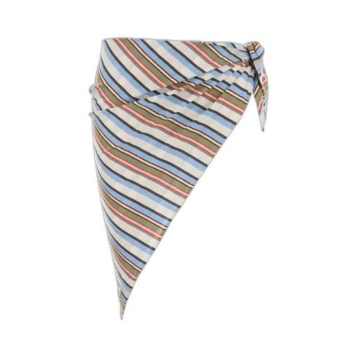 Embroidered Striped Sarong