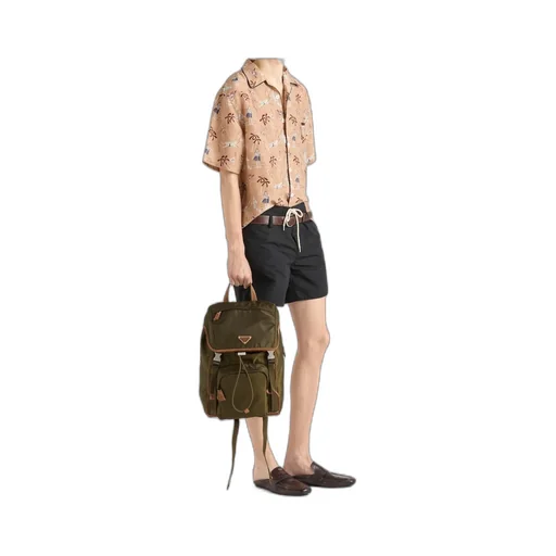 Pattern-Printed Short-Sleeved Shirt