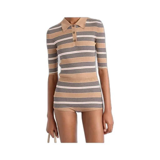 Striped Knitted Shorts