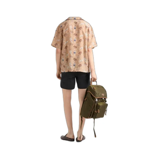 Pattern-Printed Short-Sleeved Shirt