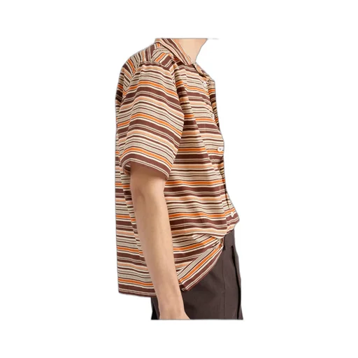 Striped Short Sleeved Bowling Shirt