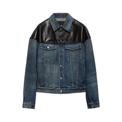 Denim And Leather Jacket