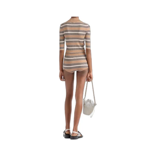 Striped Short-Sleeved Polo Shirt