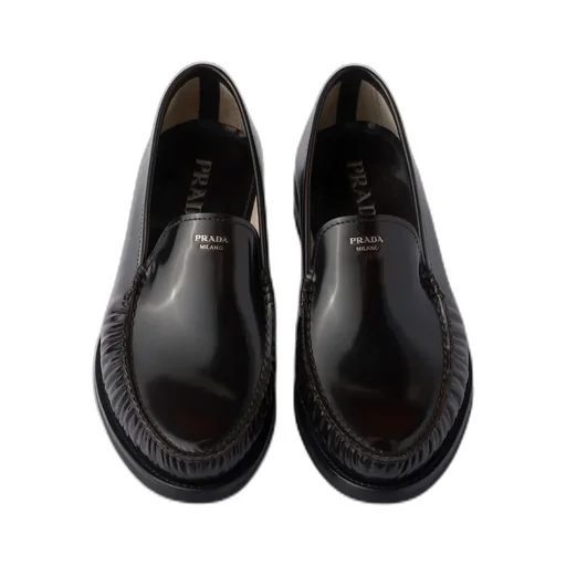 Brushed Leather Loafers