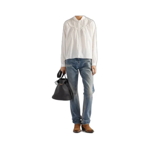 Triangle-Patch Button-Up Shirt